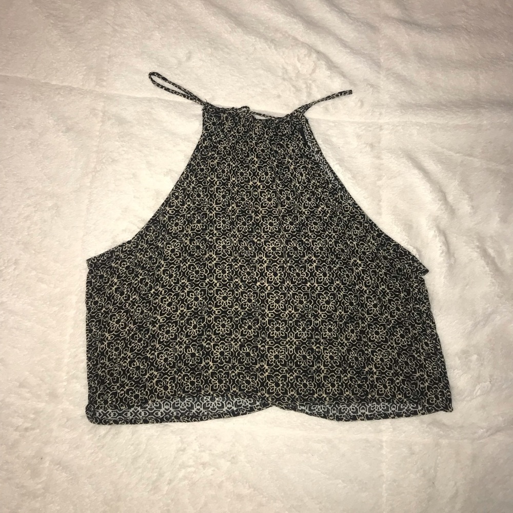 Flowy open back crop top